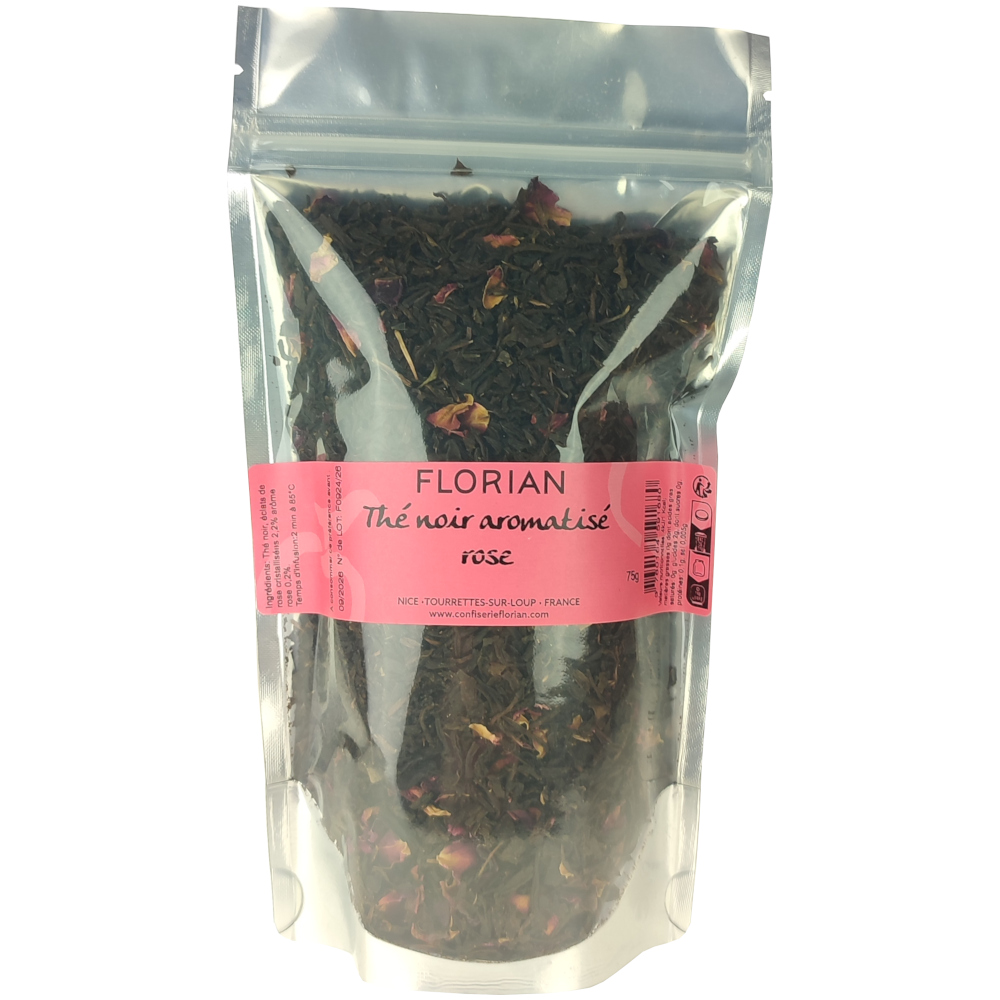 Thé Noir Saveur Rose, Confiserie Florian 1 Thé Noir Saveur Rose Confiserie Florian